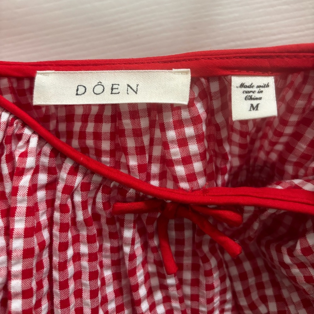 Doen Belline Dress in Rouge La Maddalena Gingham - Picture 7 of 9